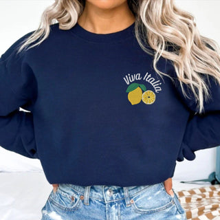 Lemon Embroidered Halloween Sweatshirt 2D Crewneck Sweatshirt All Over Print Sweatshirt For Women Sweatshirt For Men SWS3556