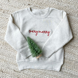 Youth Very Merry Embroidered Sweatshirt 2D Crewneck Sweatshirt All Over Print Sweatshirt For Women Sweatshirt For Men SWS5978