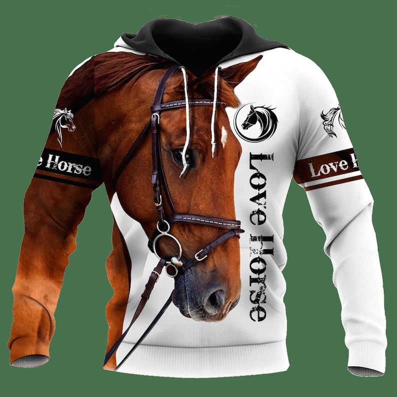 Love Horse Hoodie All Over Print