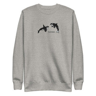 Orca Whale Embroidered Sweatshirt 2D Crewneck Sweatshirt All Over Print Sweatshirt For Women Sweatshirt For Men SWS3134