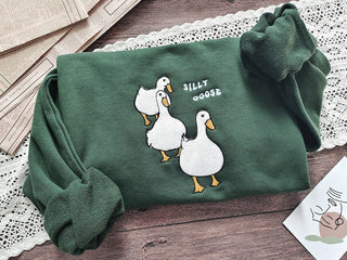 Three Goose Embroidered Sweatshirt 2D Crewneck Sweatshirt All Over Print Sweatshirt For Women Sweatshirt For Men SWS2728