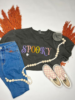 Let's Get Spooky Halloween Embroidered Sweatshirt 2D Crewneck Sweatshirt All Over Print Sweatshirt For Women Sweatshirt For Men SWS3465