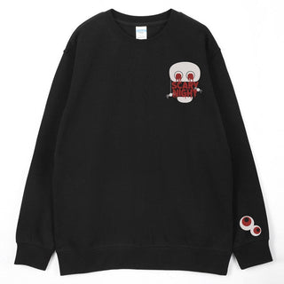 Skull With Eyeballs Halloween Embroidered Sweatshirt 2D Crewneck Sweatshirt All Over Print Sweatshirt For Women Sweatshirt For Men SWS2769