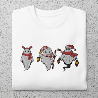 Ghost Christmas Embroidered Sweatshirt 2D Crewneck Sweatshirt All Over Print Sweatshirt For Women Sweatshirt For Men SWS6158