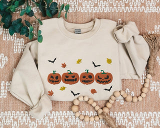 Halloween Thanksgiving Embroidered Sweatshirt 2D Crewneck Sweatshirt All Over Print Sweatshirt For Women Sweatshirt For Men SWS3168