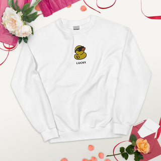 Cute Duck Embroidered Sweatshirt 2D Crewneck Sweatshirt All Over Print Sweatshirt For Women Sweatshirt For Men SWS2894