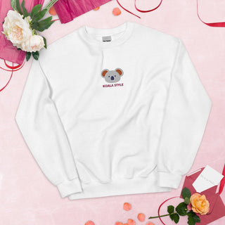 Koala Embroidered Sweatshirt 2D Crewneck Sweatshirt All Over Print Sweatshirt For Women Sweatshirt For Men SWS2725