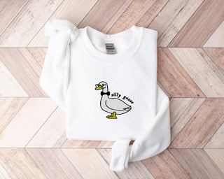 Embroidered Goose Cute Halloween Crewneck Sweatshirt All Over Print Sweatshirt For Women Sweatshirt For Men SWS2546