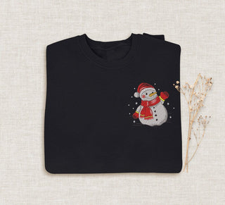 Christmas Snowman Embroidered Halloween Sweatshirt 2D Crewneck Sweatshirt All Over Print Sweatshirt For Women Sweatshirt For Men SWS2989