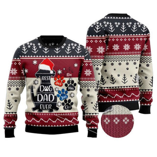 Ultimate Dog Dad Ugly Christmas Sweater For Men & Women Christmas Gift Sweater US4587