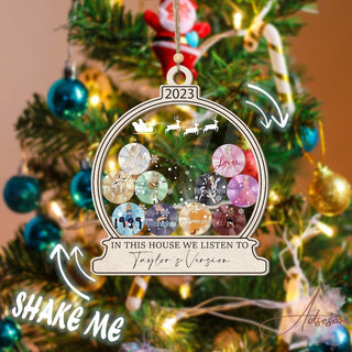 TS Albums Christmas Shaker Ornament Personalized Family Shake Ornament Christmas Gift ON1214