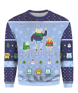 What Time Is It Holiday Ugly Christmas Sweater For Men & Women Christmas Gift Sweater PT1511