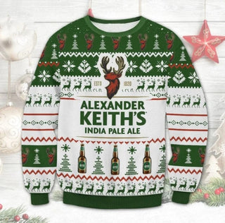 Alexander Keith Is Beer Christmas Ugly Sweater Party, Funny Beer Sweatshirt plus size ugly Xmas sweater for women, sweater men