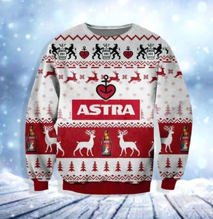 Astra Beer Ugly Christmas Sweater, Merry Christmas Sweater 2023, Gift For Christmas, Gift Friends Xmas, Love Merry Christmas, Xmas Gift