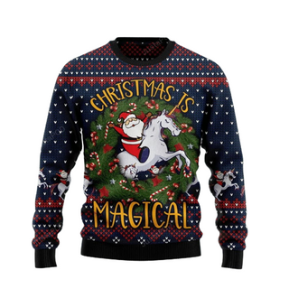 Unicorn Christmas Is Magical Ugly Christmas Sweater For Men & Women Christmas Gift Sweater US3438