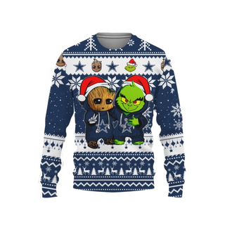 Baby Gro.ot And Grinch Ugly Christmas Sweater For Men & Women Christmas Gift Thanksgiving Sweater US4370