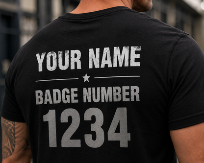 Personalized Correctional Officer Shirt - Custom Name & Badge Number
