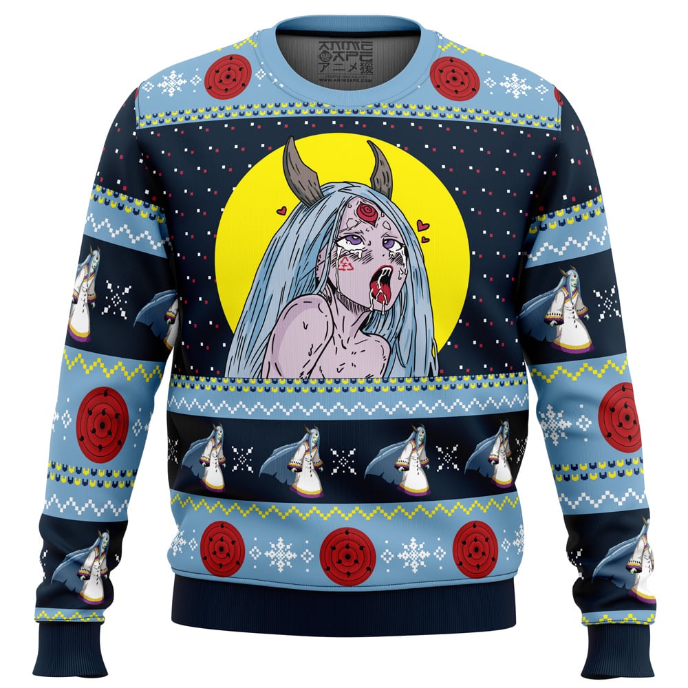 Kaguya Ōtsutsuki Ahegao Shippuden Ugly Christmas Sweater