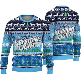 Unisex Keystone Light Beer 3D Ugly Christmas Sweater For Men & Women Christmas Gift Sweater BH1337