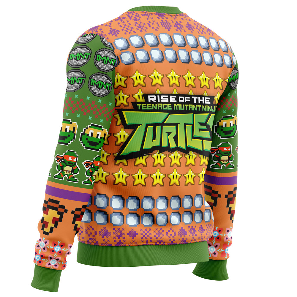Michelangelo Rise of the Teenage Mutant Ninja Turtles Ugly Christmas Sweater