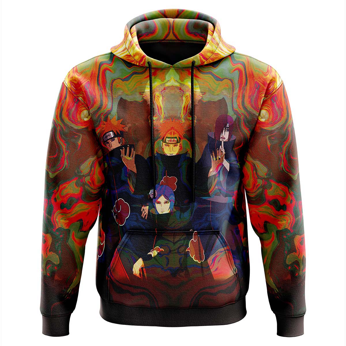 Naruto Neon Bond Akatsuki Hoodie