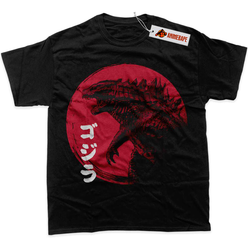 Godzilla Red Sun Graphic T-Shirt, Movie-Inspired T-Shirt