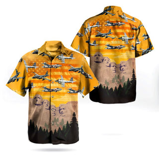 US Navy Lockheed P-2 Neptune Independence Day Mt. Rushmore Hawaiian Shirt