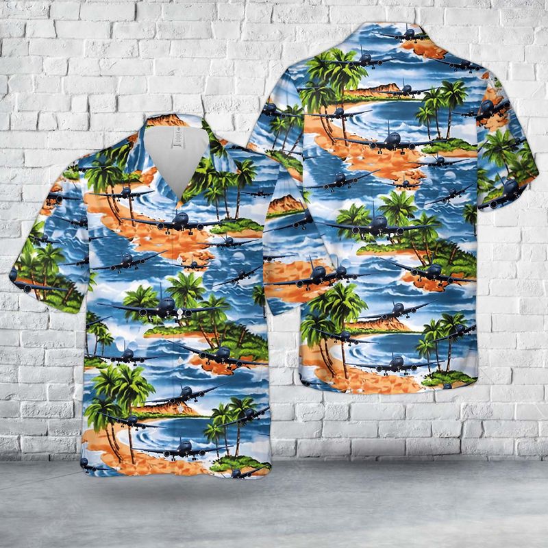 US Air Force Boeing KC-46A Pegasus Of 344th Air Refueling Squadron Hawaiian Shirt