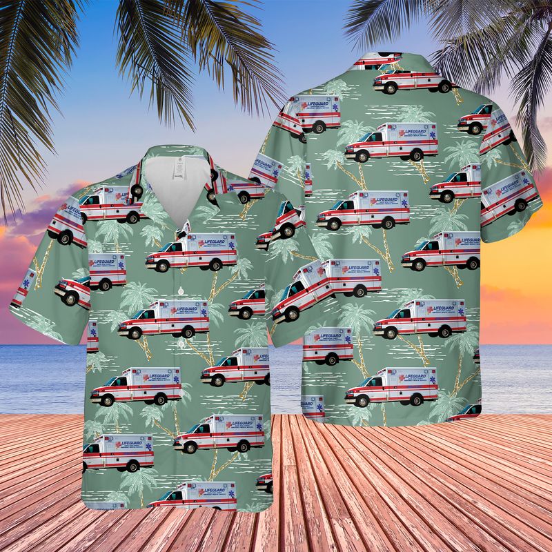 Florida Lifeguard Ambulance Service EMS Of Santa Rosa County Hawaiian Shirt