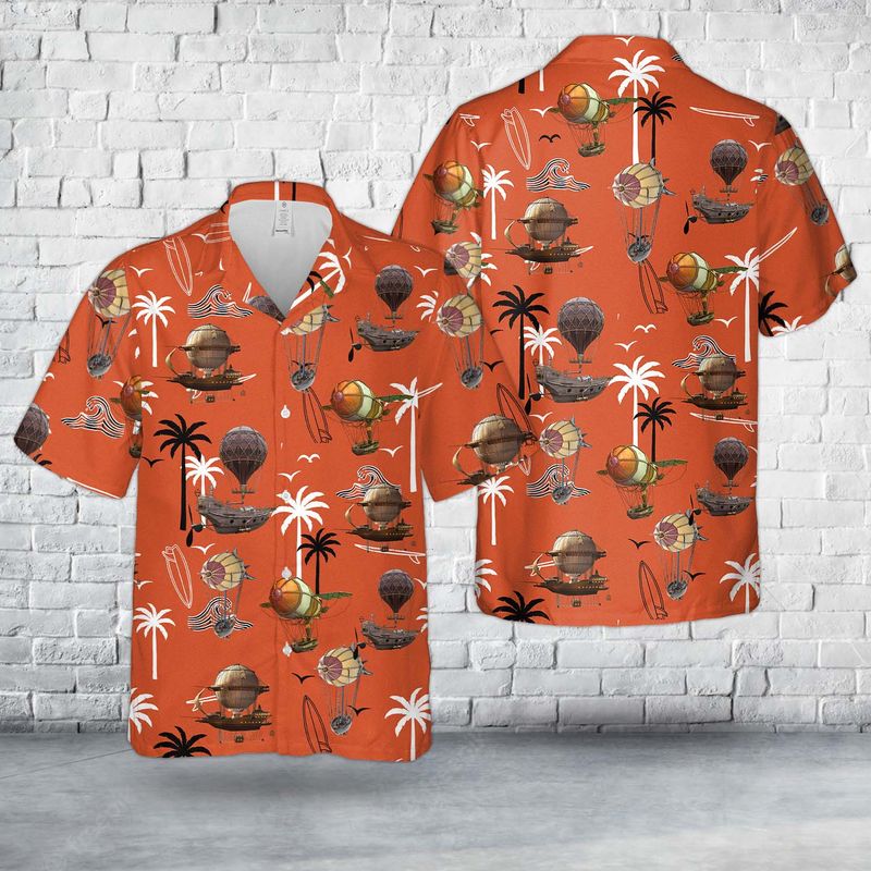Air Balloon Steampunk Hawaiian Shirt