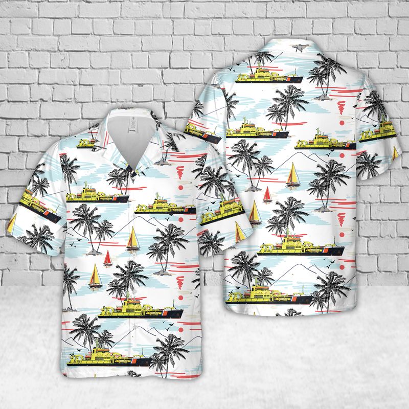 Netherlands Coastguard Arca multifunctional vessel Hawaiian Shirt