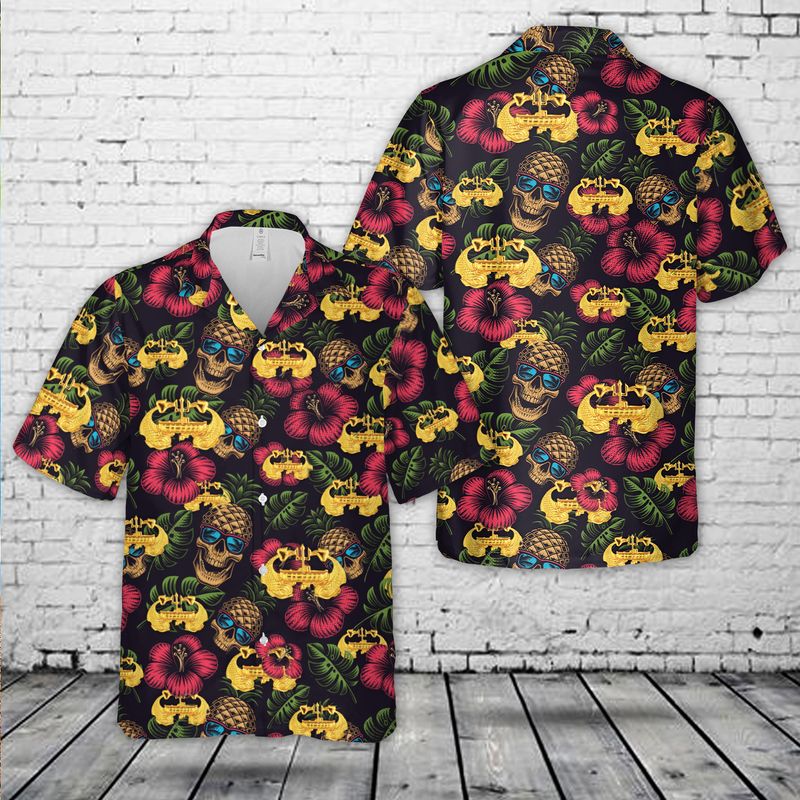 US Navy Deep Submergence insignia Officer badge Hawaiian Shirt