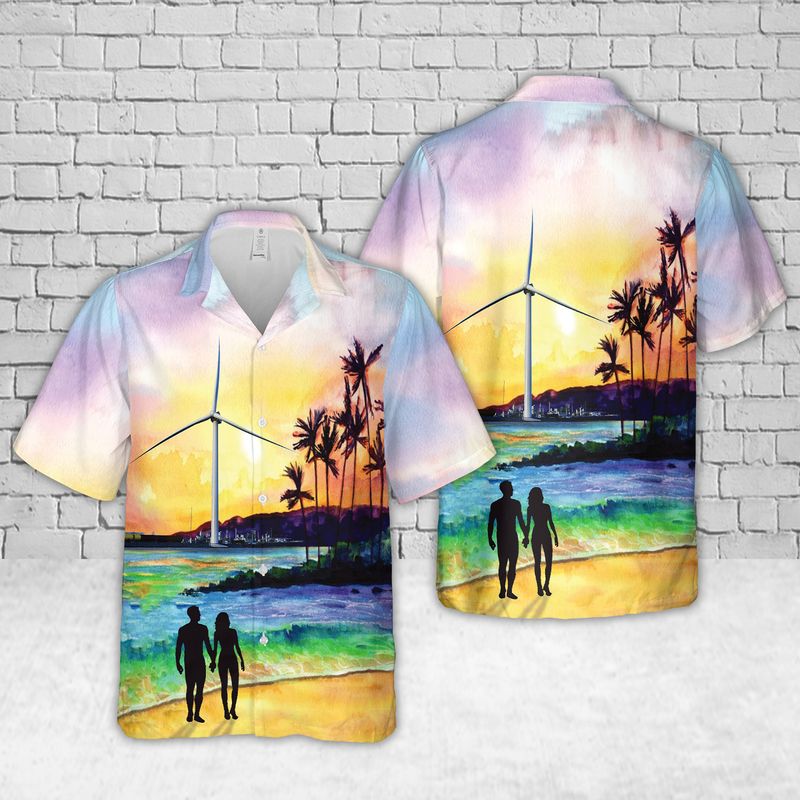 GE Wind Energy GE General Electric Haliade-X 13 MW wind turbine Hawaiian Shirt