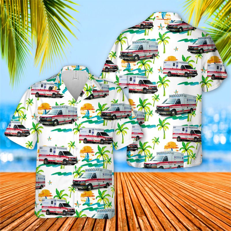 Texas Houston County EMS Hawaiian Shirt