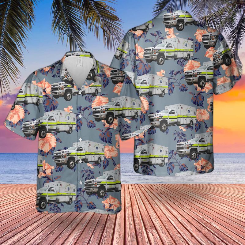 East Alabama Fire District EMS Hawaiian Shirt