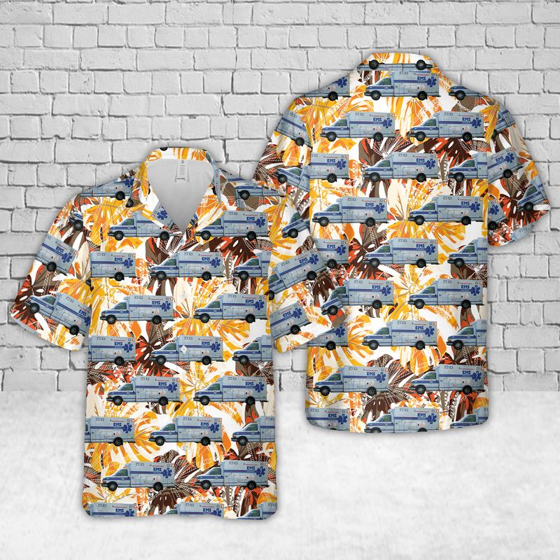 North Carolina Brunswick County EMS Hawaiian Shirt
