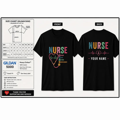 Personalized Nurse Life Shirt Custom Nursing School Gift Unisex T-Shirt