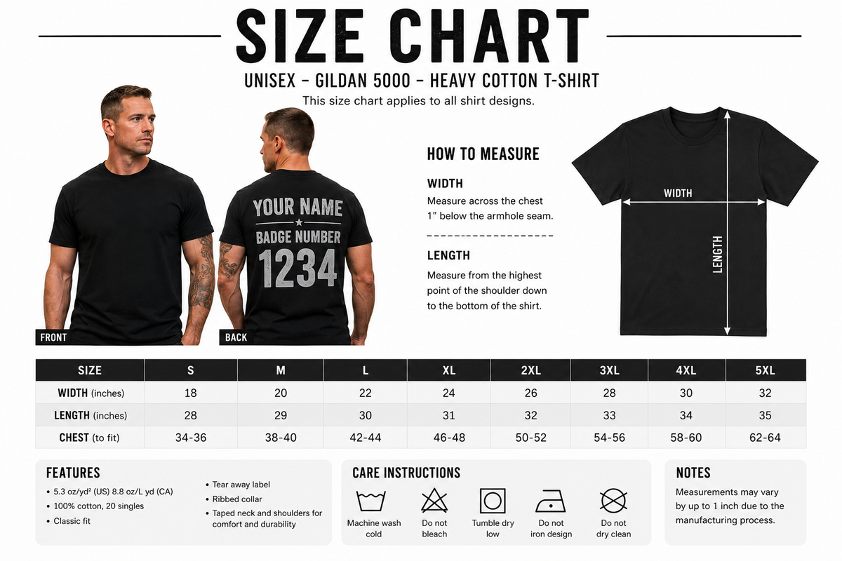 Personalized Correctional Officer Shirt - Custom Name & Badge Number