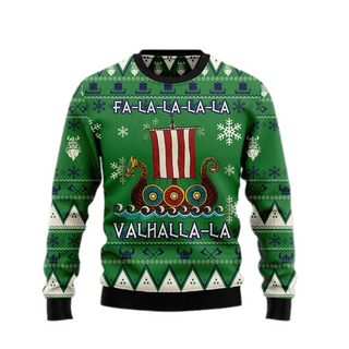 Viking Boat Ugly Christmas Sweater For Men & Women Christmas Gift Sweater US1655