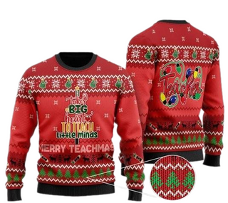 Teacher It Takes Big Heart Ugly Christmas Sweater For Men & Women Christmas Gift Sweater US1802