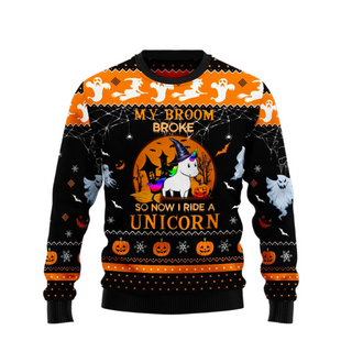 Unicorn Ugly Halloween Sweater For Men & Women Halloween Gift Sweater US1021