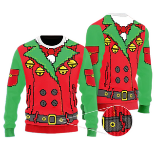 Xmas Tree Green Ugly Christmas Sweater For Men & Women Christmas Gift Sweater US1822