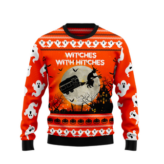 Witch Ugly Halloween Sweater For Men & Women Halloween Gift Sweater US1022