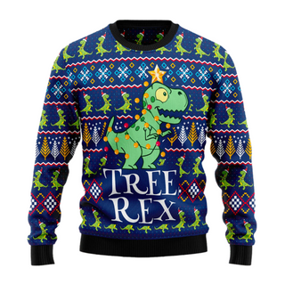 Tree rex Ugly Christmas Sweater For Men & Women Christmas Gift Sweater US1863