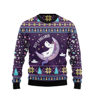 Unicorn Dreamer Ugly Christmas Sweater For Men & Women Christmas Gift Sweater US1931