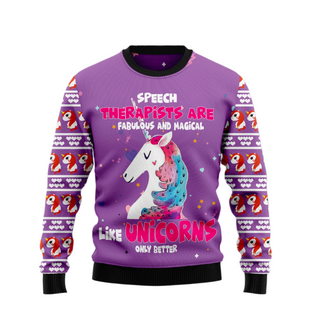 Unicorn Magical  Ugly Christmas Sweater For Men & Women Christmas Gift Sweater US2194