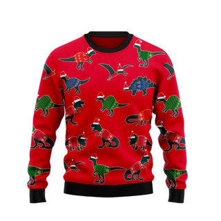 Amazing Dinosaur Christmas Ugly Christmas Sweater For Men & Women Christmas Gift Sweater US2707