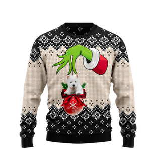 West Highland White Terrier Xmas Ball Ugly Christmas Sweater For Men & Women Christmas Gift Sweater US2566