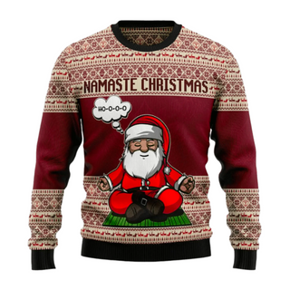 Yoga Santa Clause Ugly Christmas Ugly Christmas Sweater For Men & Women Christmas Gift Sweater US2770