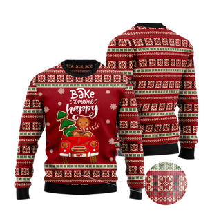 Bake Someone Happy Ugly Christmas Sweater For Men & Women Christmas Gift Sweater US2825